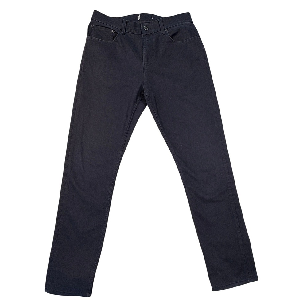 Reiss Mens Slim Fit Twill Trousers Dark Navy Blue 5-Pocket Pants Size 32